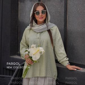 قیمت ارزان شومیز دکمه ای زنانه نیلا