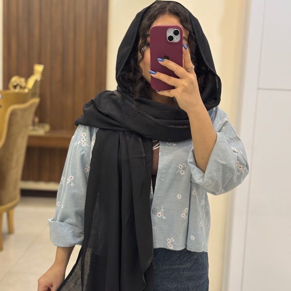 شال مشکی ماهی حصیری