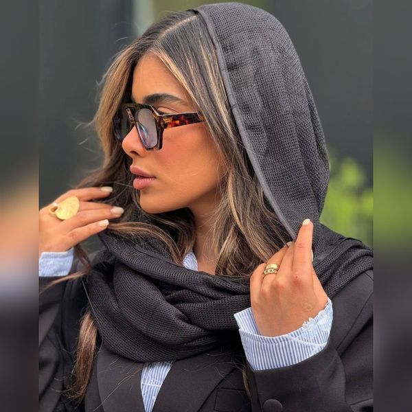 شال مشکی ماهی حصیری