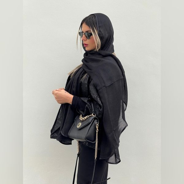 شال مشکی ماهی حصیری
