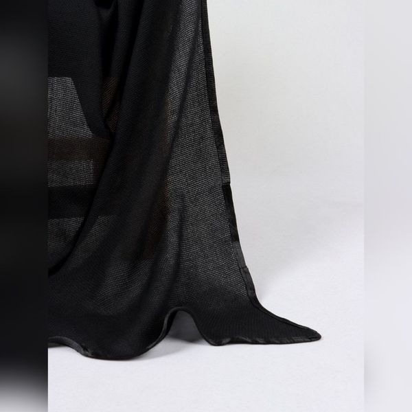شال مشکی ماهی حصیری
