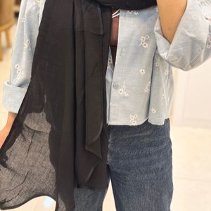 مشخصات شال مشکی ماهی حصیری