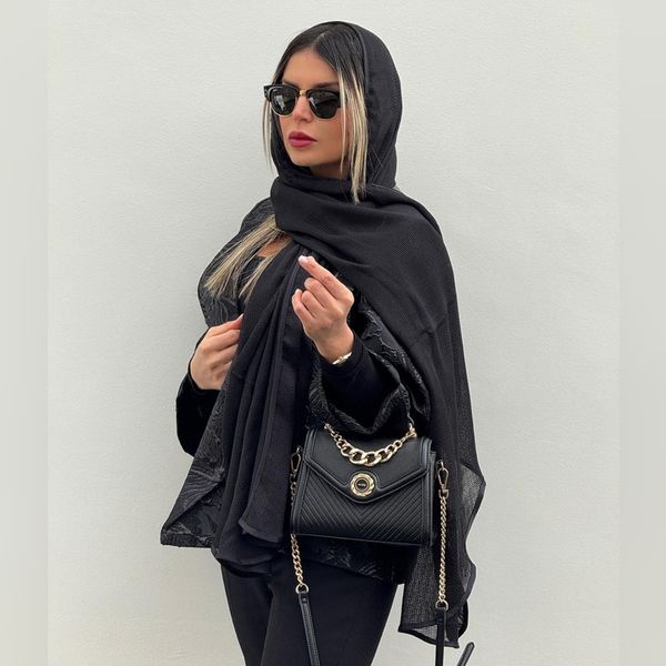 شال مشکی ماهی حصیری