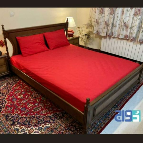 روتختی کشدار تترون ساده دونفره عرض 180 قرمز