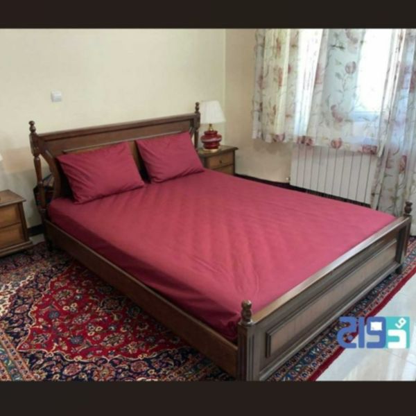 روتختی کشدار ساده دونفره عرض 180 زرشکی