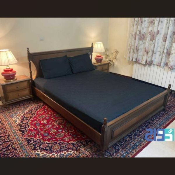 روتختی کشدار ساده مشکی دونفره عرض 180