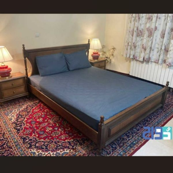 روتختی دونفره عرض 180 کشدار ساده طوسی