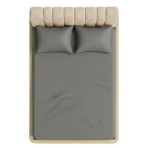 روتختی دونفره عرض 180 کشدار ساده طوسی