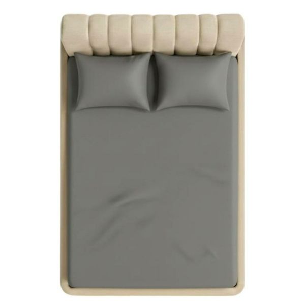 روتختی دونفره عرض 180 کشدار ساده طوسی