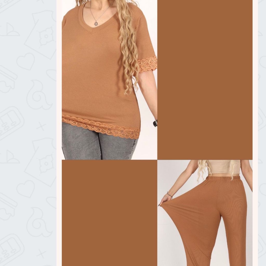 قیمت تیشرت شلوار زنانه کبریتی