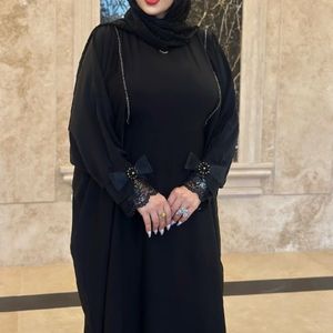 قیمت ارزان مانتو عبایی طرح آستین پاپیون