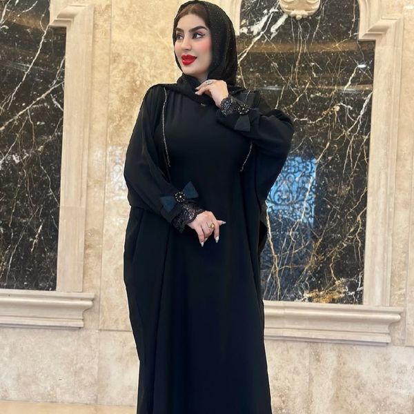 مانتو عبایی طرح آستین پاپیون