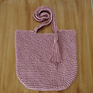 فروش اینترنتی کیف مکرومه صورتی