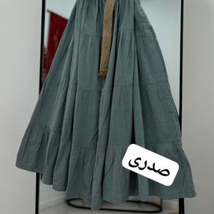خرید آنلاین دامن زنانه لنین رنگی رنگی