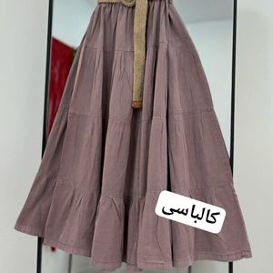 خرید اینترنتی دامن زنانه لنین رنگی رنگی