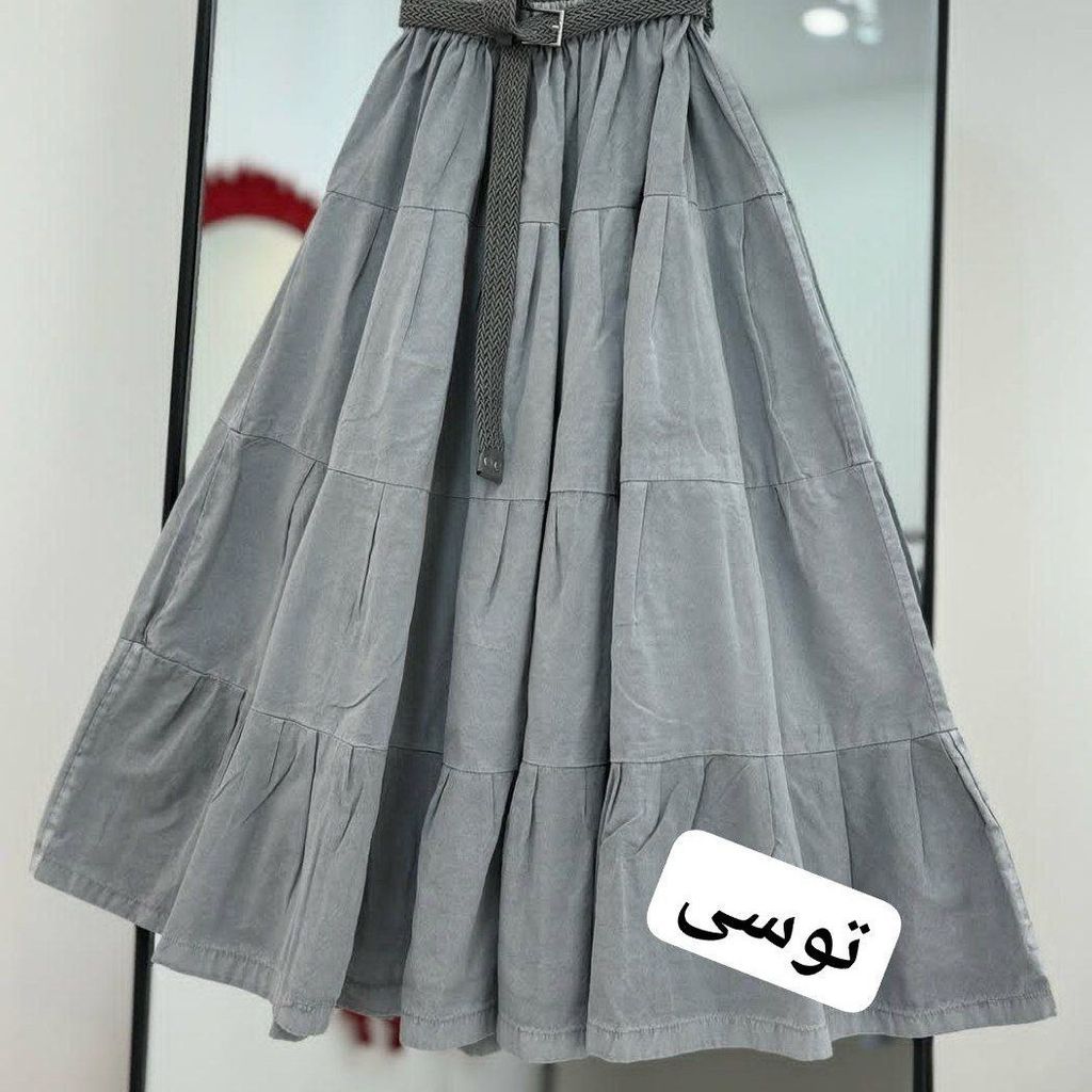 خرید اینترنتی دامن زنانه لنین رنگی رنگی