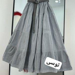 خرید اینترنتی دامن زنانه لنین رنگی رنگی