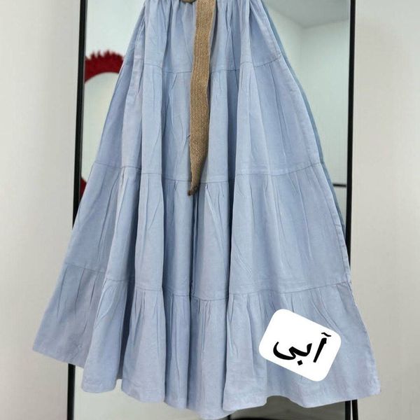 دامن زنانه لنین رنگی رنگی