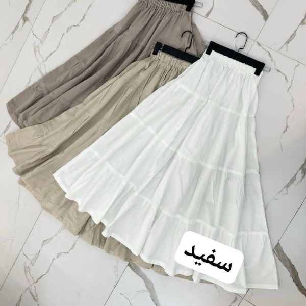 دامن زنانه لنین رنگی رنگی