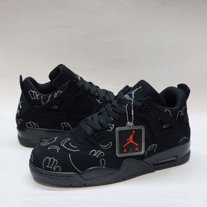 قیمت ارزان کتونی نایک جردن 4 کاز مشکی Nike jordan 4 kaws