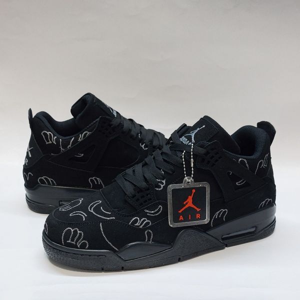 کتونی نایک جردن 4 کاز مشکی Nike jordan 4 kaws