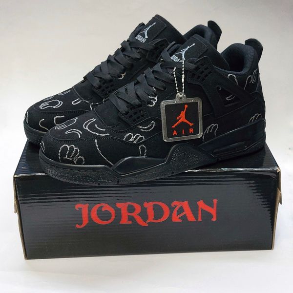 کتونی نایک جردن 4 کاز مشکی Nike jordan 4 kaws