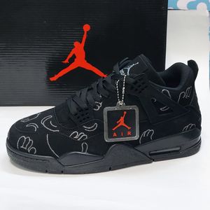 خرید انلاین کتونی نایک جردن 4 کاز مشکی Nike jordan 4 kaws