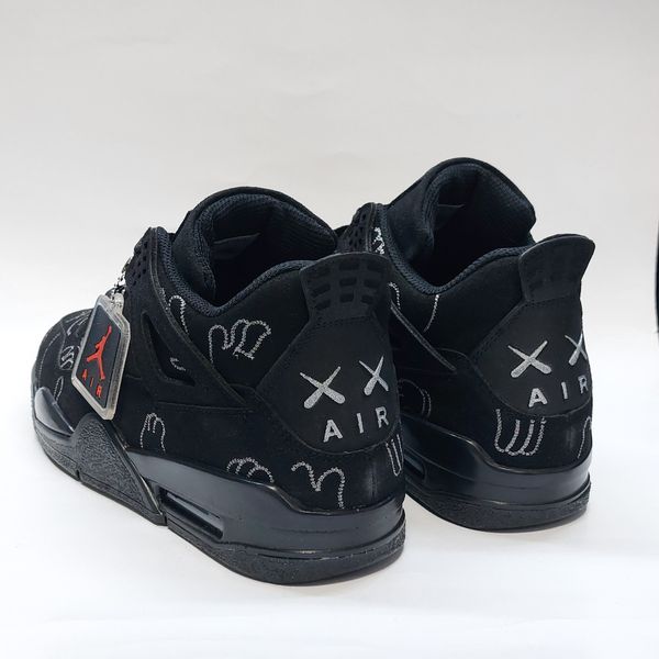 کتونی نایک جردن 4 کاز مشکی Nike jordan 4 kaws