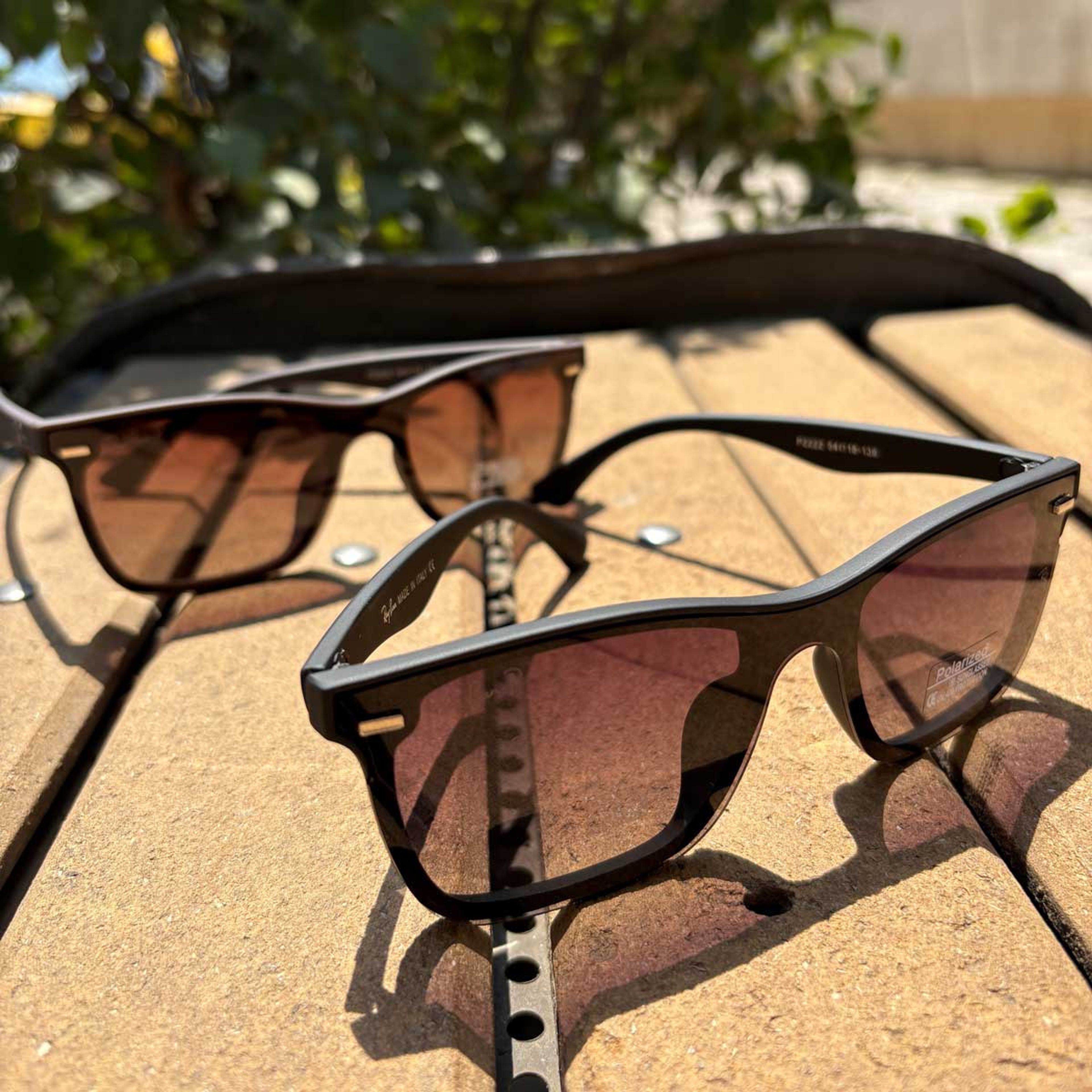 قیمت ارزان عینک آفتابی مدل Ray-Ban (مشکی و قهوه ای)