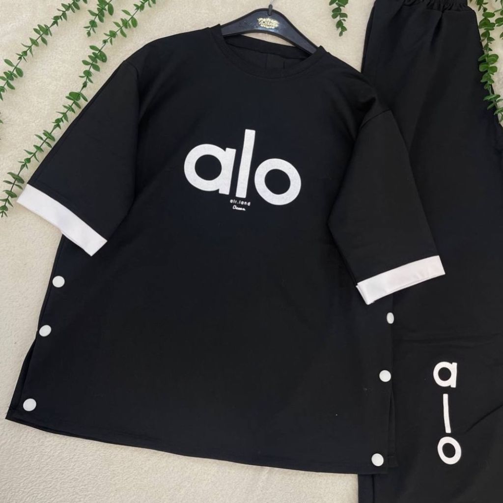 فروش اینترنتی ست تیشرت شلوار زنانه طرح alo