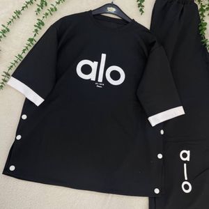 فروش اینترنتی ست تیشرت شلوار زنانه طرح alo