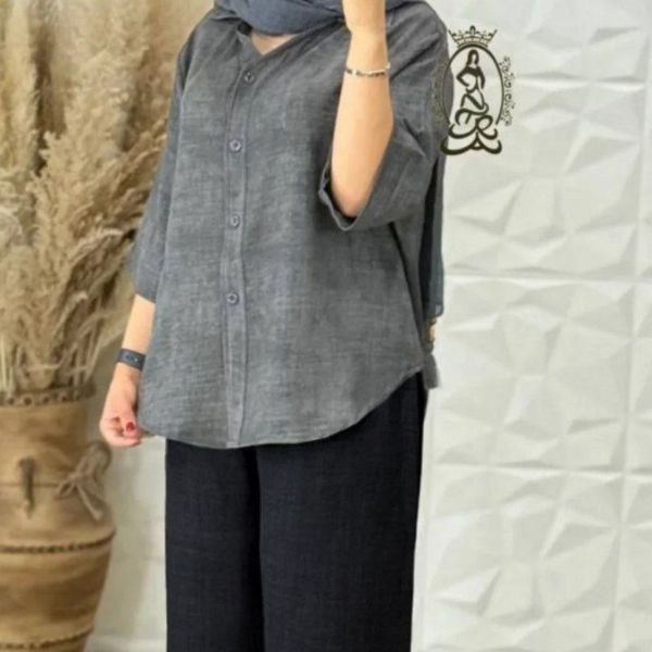 ست مانتو  وشلوار کارامل کد 486