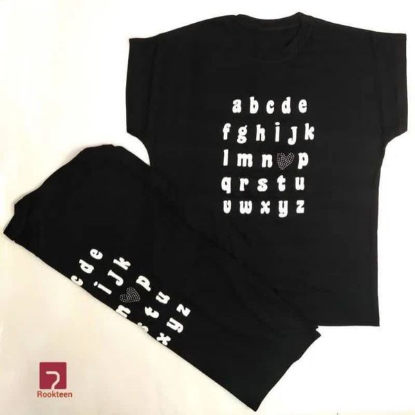 تیشرت مشگی چاپی انگلیسی زنانه ts86