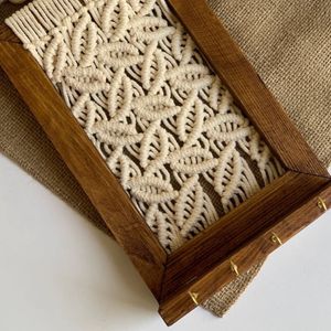 مشخصات جاکلیدی مکرومه بافی مدل برگ