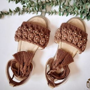 قیمت صندل مکرومه بافی مدل گل بابونه