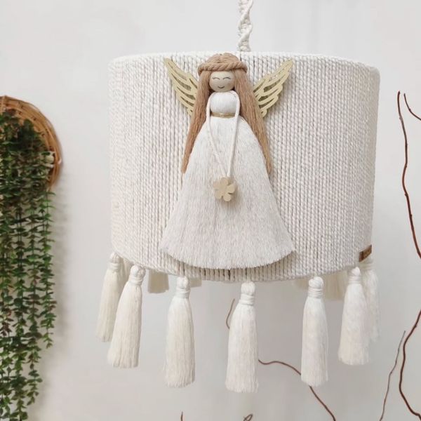 لوستر فرشته  مکرومه بافی