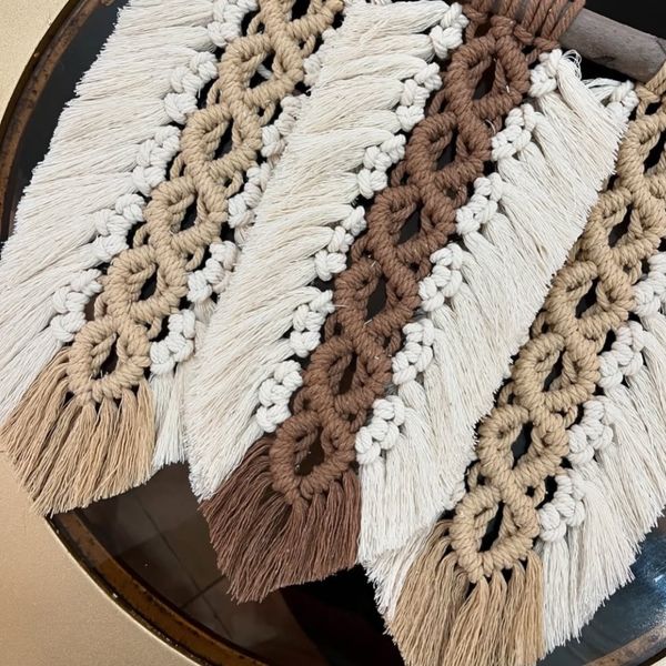 دیوار کوب مکرومه بافی مدل سی‌گل