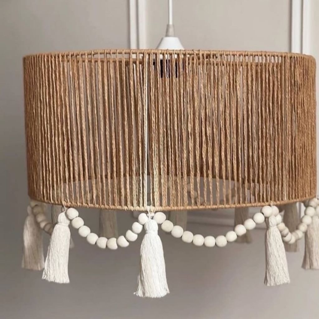 خرید اینترنتی لوستر رافیا  مهره دار