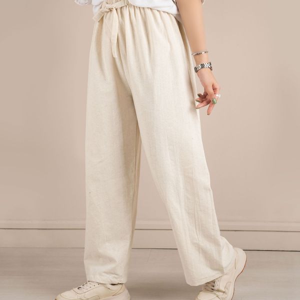 شلوار نیم بگ استخونی