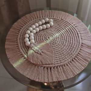 خرید آنلاین ست دکوراتیو مکرومه بافی رومیزی و تسبیح دکوراتیو