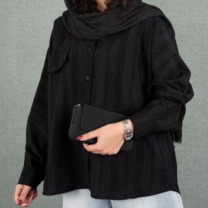 خرید انلاین شومیز تک جیب مشکی