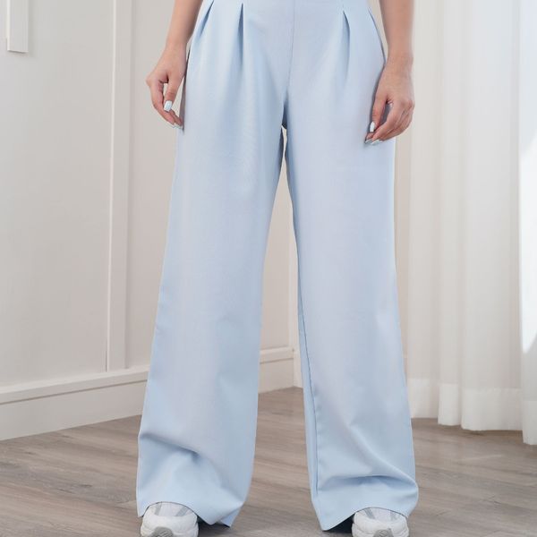 شلوار پارچه ایی بگ آبی