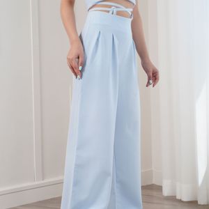 شلوار پارچه ایی بگ آبی