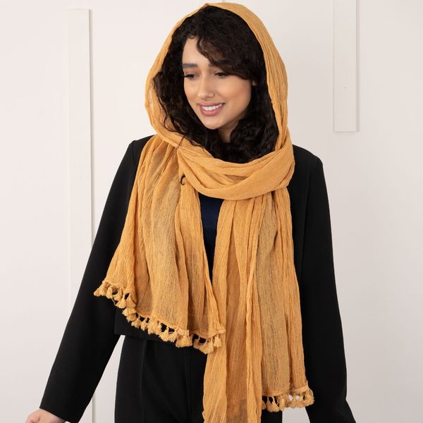 شال منگوله دار رنگی