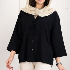 خرید آنلاین شومیز مشکی هوژان