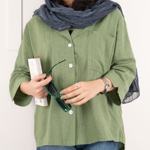 خرید انلاین شومیز لینن سبز