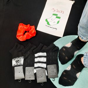 قیمت جوراب مچی زنانه مشکی و تور