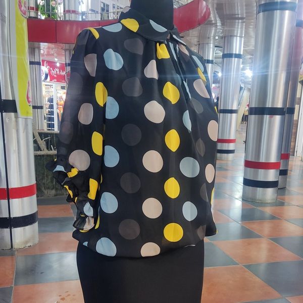 شومیز کرپ حریر گت دار کد پیانو