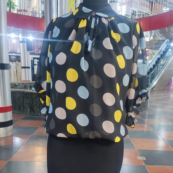 شومیز کرپ حریر گت دار کد پیانو