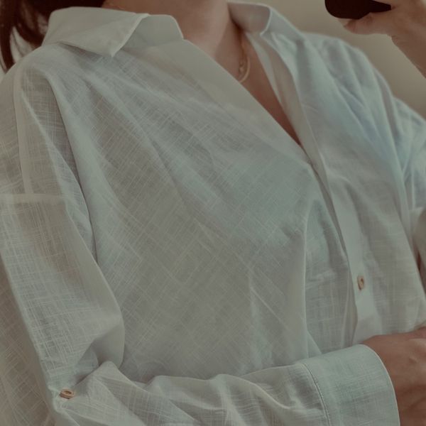 شومیز سفید گره ای